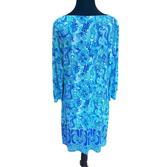 Lilly Pulitzer blue Sophie Dress, ‘Seeing Double’ pattern. Size L NWT - Picture 4 of 9